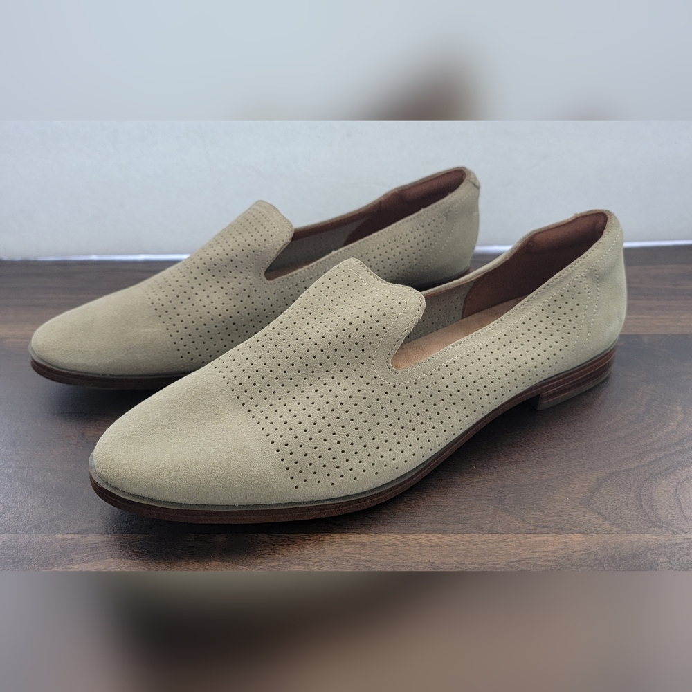Rockport TruTech Leather Beige Tan Slip On Flats Womens Shoe Size 9 New